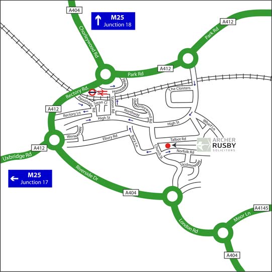 Archer Rusby LLP Location Map